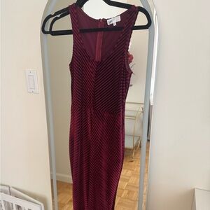 by the way. Burgundy Striped Maxi Dress